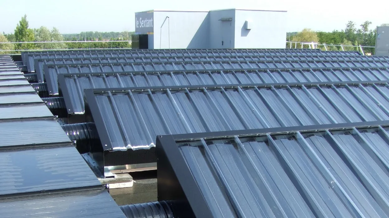 SolarDuct rooftop modular solar air heating collectors