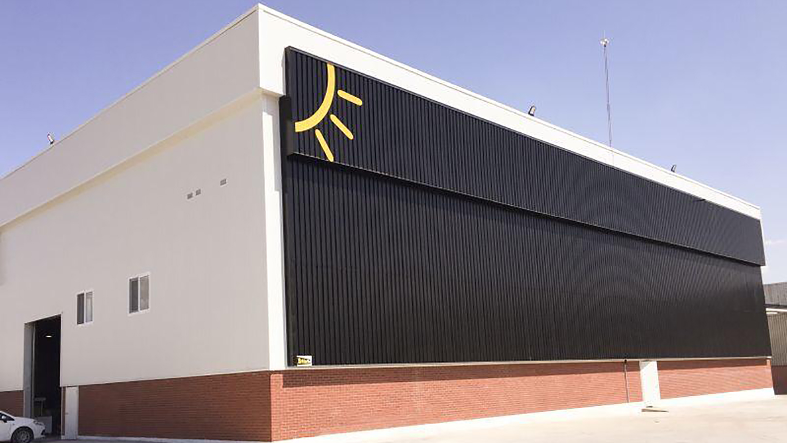 Authentic TUSAŞ SolarWall installed collector façade, archival project photograph